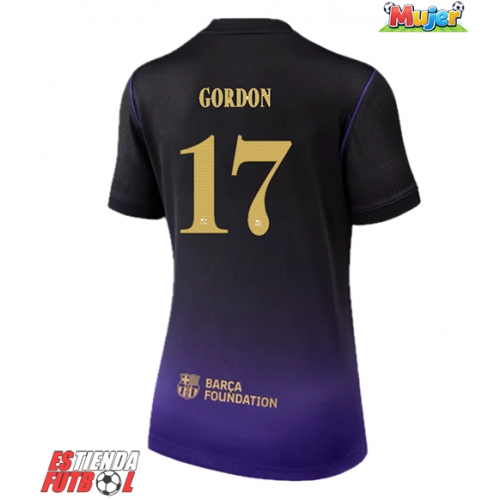 Barcelona Anthony Gordon #17 Segunda Equipación Mujer 2026-27 Manga Corta